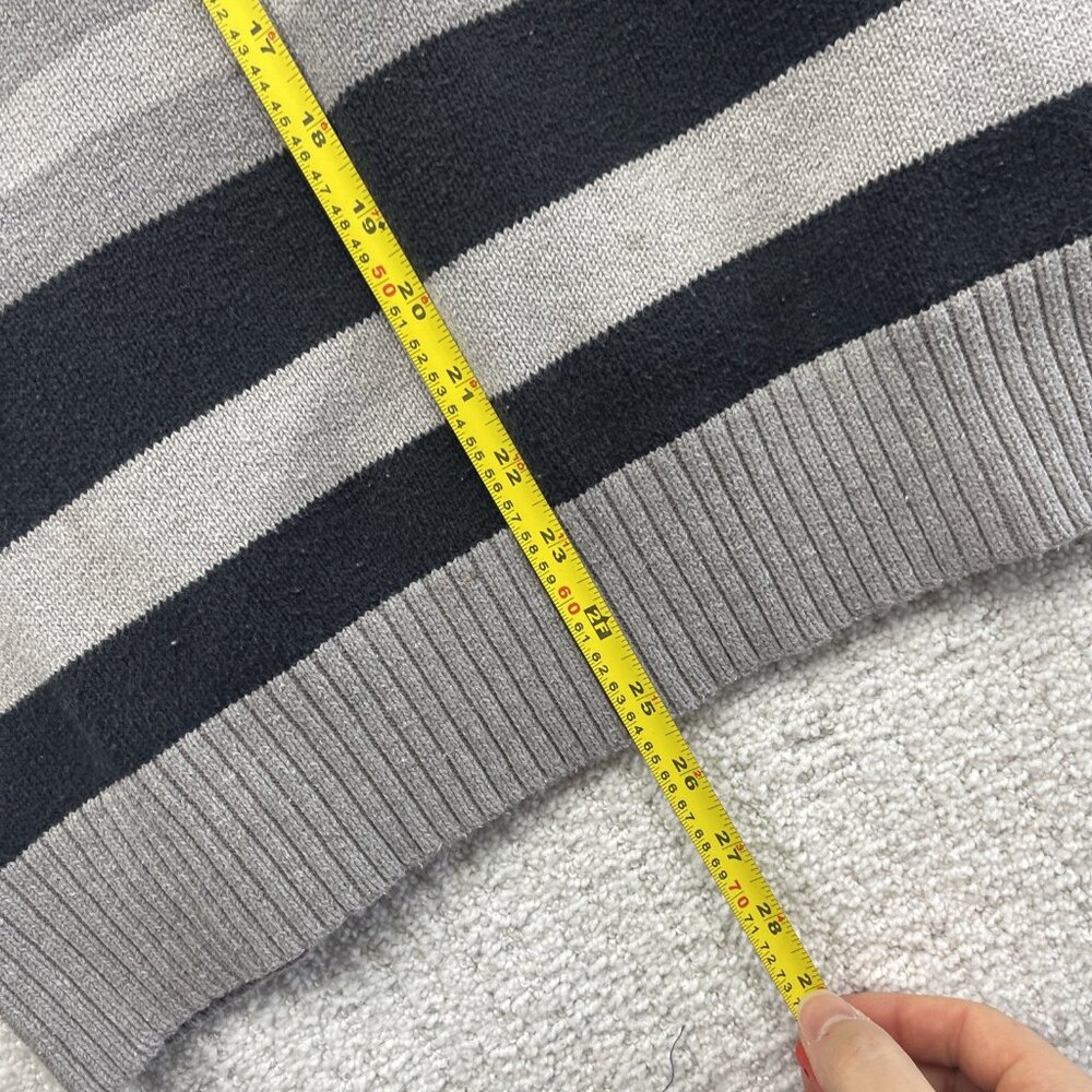 Lot x2 Bulk Striped Pullover Sweater Knit Red  / Grey Women Sz XL Preppy Cozy - Picture 14 of 16
